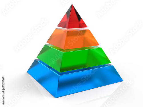 3D Isolated Pyramid Background