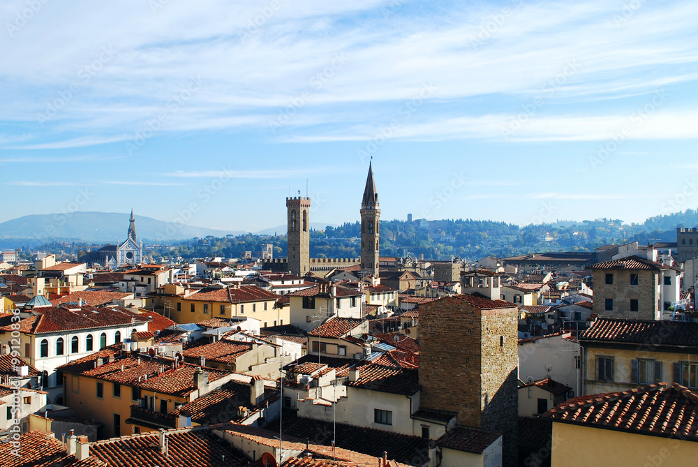 FLORENCE, ITALY - NOVEMBER, 2015: Old city landscape, world heritage