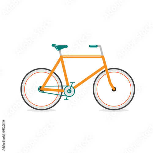 Retro Bicycle, transportation vehicles, Flat style vector illustration