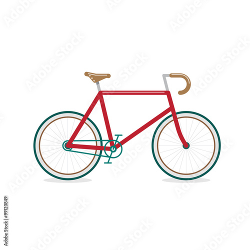 Retro Bicycle, transportation vehicles, Flat style vector illustration
