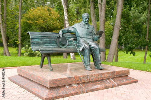 Monument to composer Tchaikovsky in the town of Klin, Russia