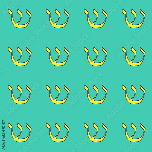 Sketch shin jewish symbol