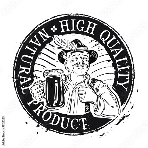 beer. stamp. vector illustration