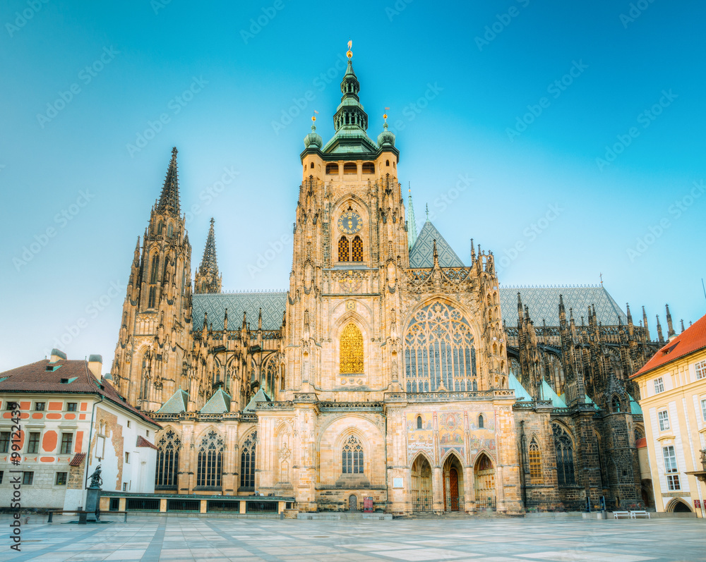 Famous landmark St. Vitus Cathedral Prague, Czech Republic.