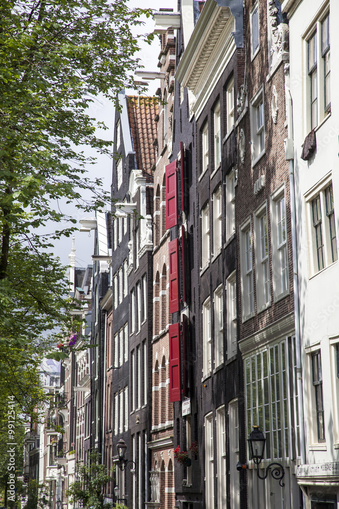 Fototapeta premium Typische Fassaden in Amsterdam, Niederlande
