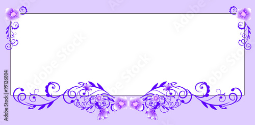 the frame decorated with flowers and deciduous patterns