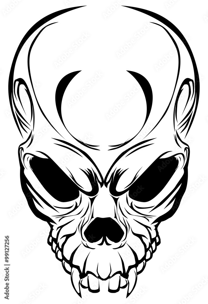 Illustration Wicked skull Illustration Wicked skull