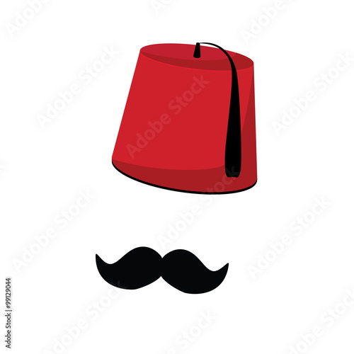 Turkish hat and mustache photo