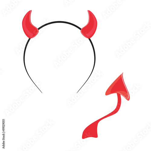 Devil tail and horn
