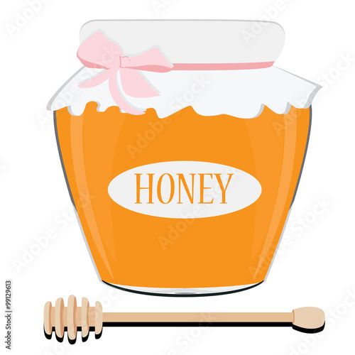 Honey spoon and pot
