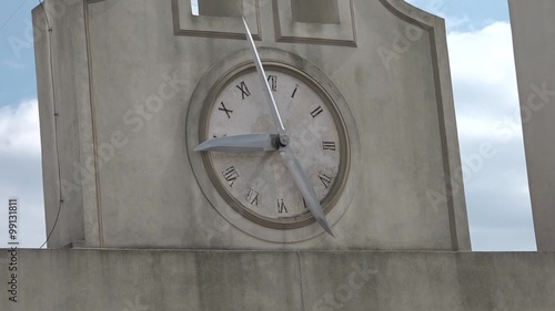 clock on the tower of Castel sant'elmo photo