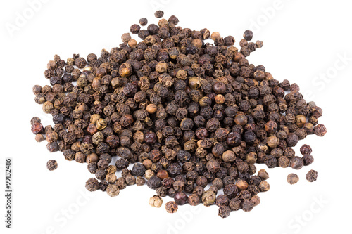 black pepper isolated on white background