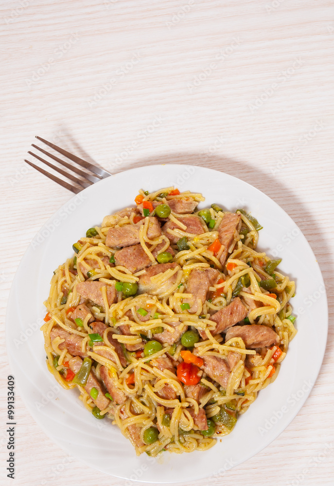 pasta with meat and vegetables mix pasta with meat and vegetables mix