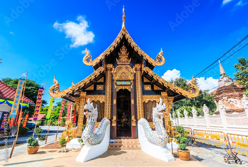 700 years Wat Inthakhin Saduemuang in Chiangmai province of Thailand photo