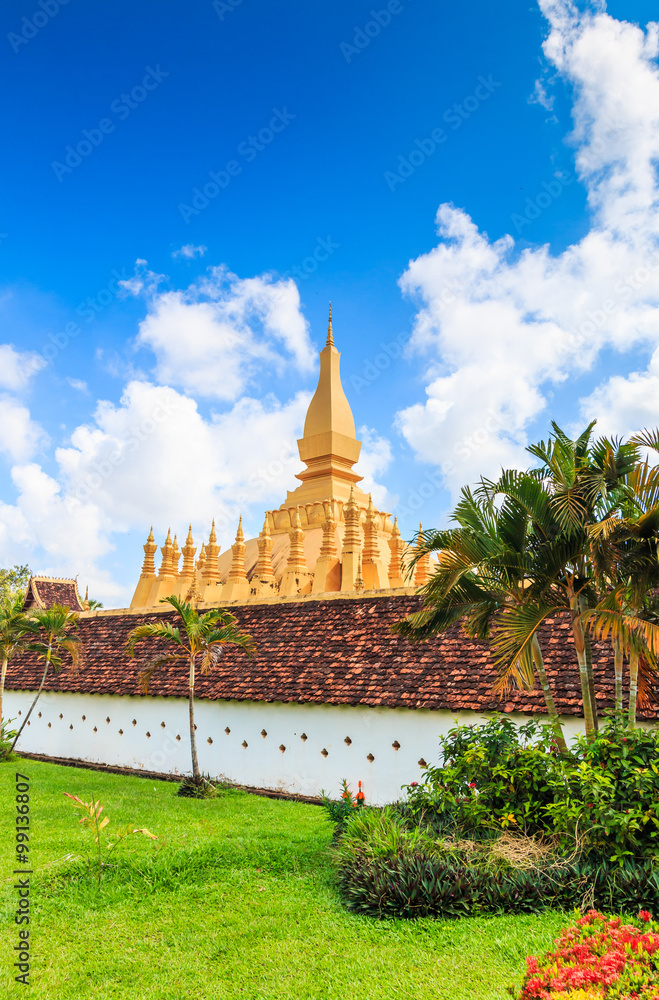 Wat Thap Luang in Vientiane of Laos 