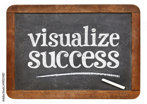 Photography visualize success advice on blackboard