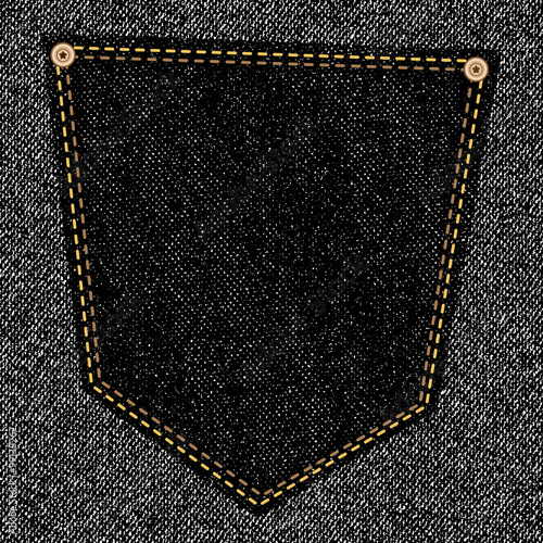 Black jeans pocket