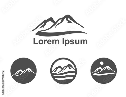 Mountains Icons - logo design elements