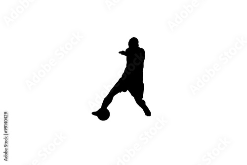Soccer Player dribble Silhouette