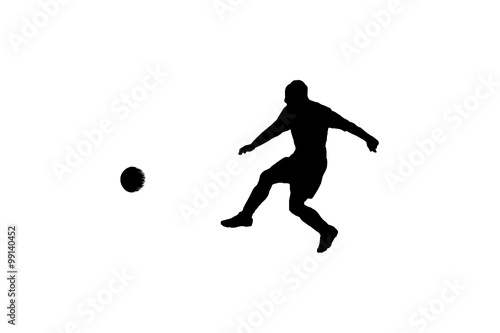 Soccer Player Penalty shot Silhouette © photosponge