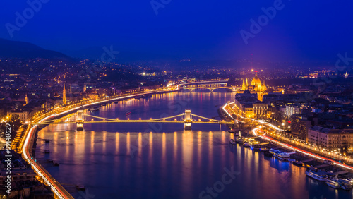 Night panorama, Budapest