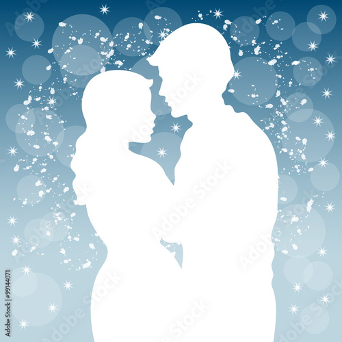 Profili Bianchi di due Innamorati - Valentine'day