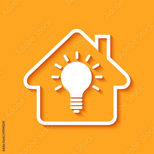 Logo maison et éclairage.