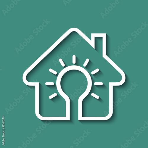 Logo maison et éclairage.