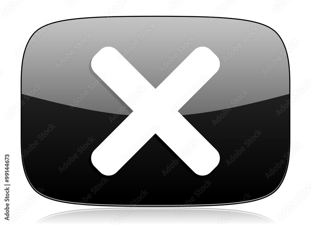 Obraz premium cancel black glossy web modern icon
