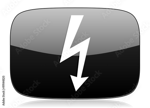 Free Download bolt black glossy web modern icon - GFXLoad