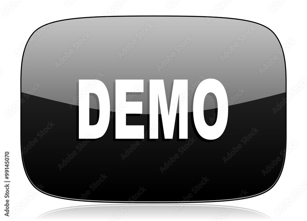 demo black glossy web modern icon demo black glossy web modern icon