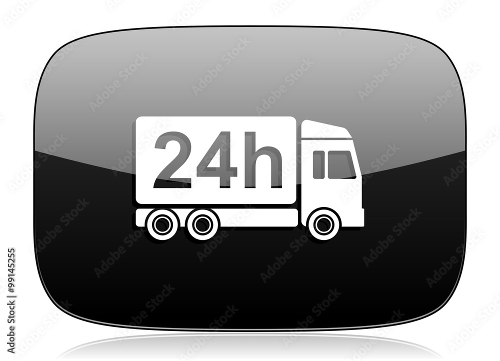 delivery black glossy web modern icon delivery black glossy web modern icon