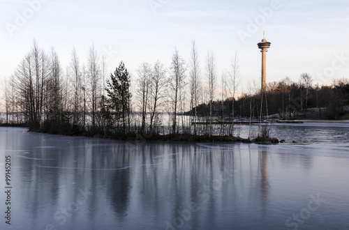 Wintery day view with Näsinneula