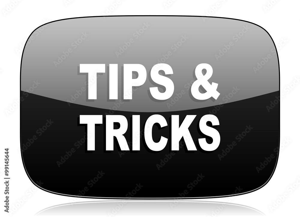 tips tricks black glossy web modern icon