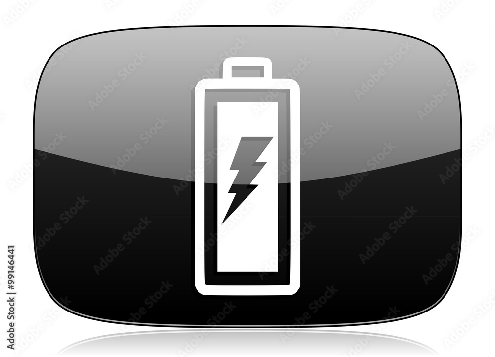battery black glossy web modern icon battery black glossy web modern icon