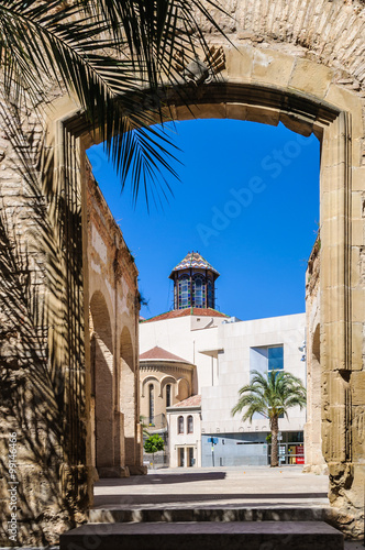 Gate in the castle in Tortosa, Spain
