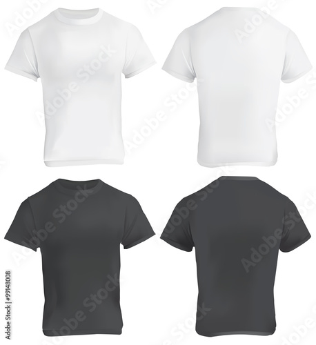 Black and White Blank T-Shirt Design Template