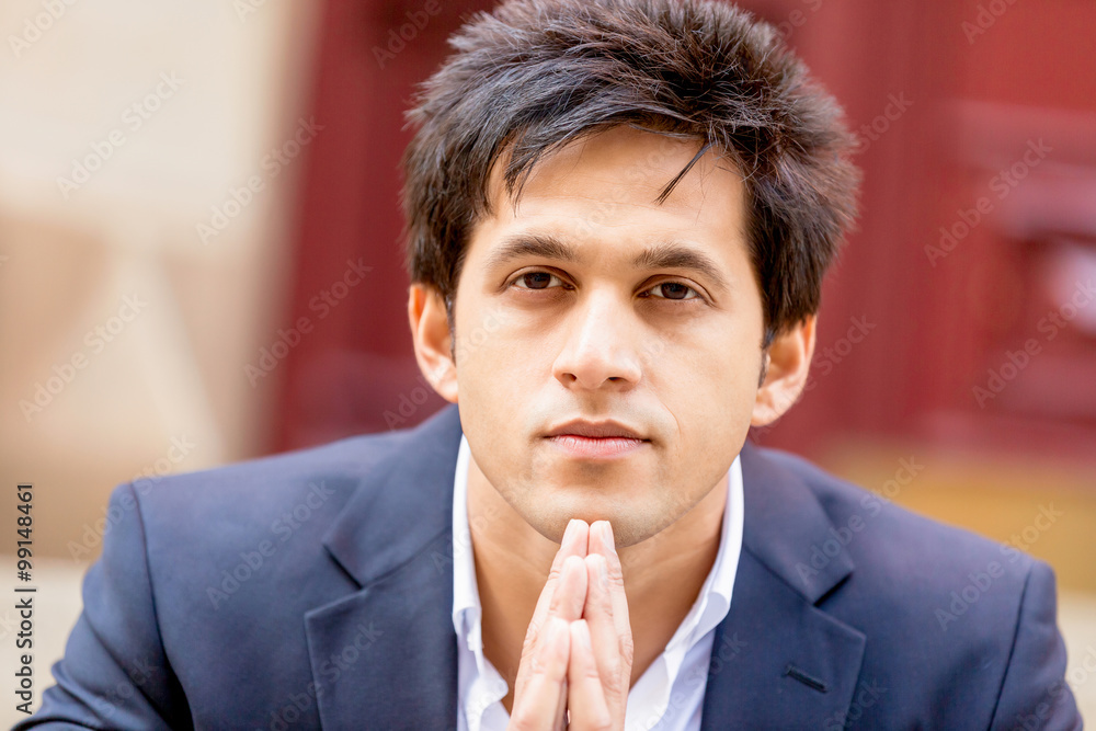 Portrait of confident businessman outdoors Portrait of confident businessman outdoors