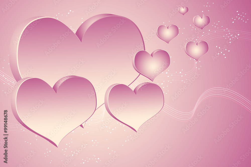 Valentines Day and Heart illustration background