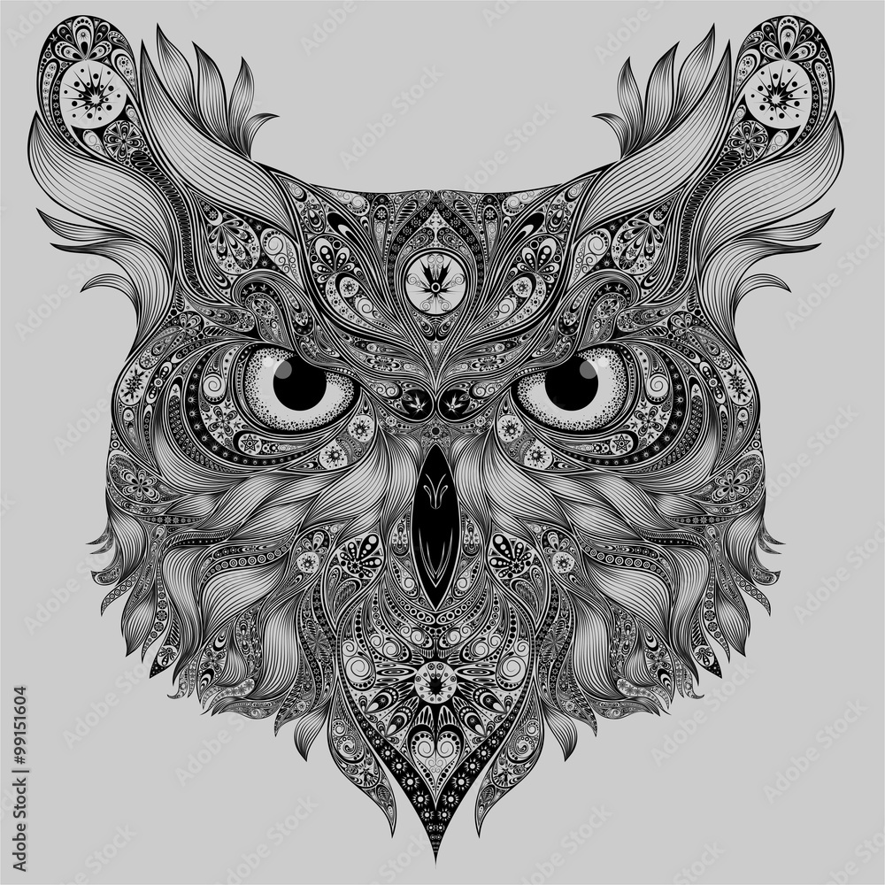 Fototapeta premium Abstract owl patterns