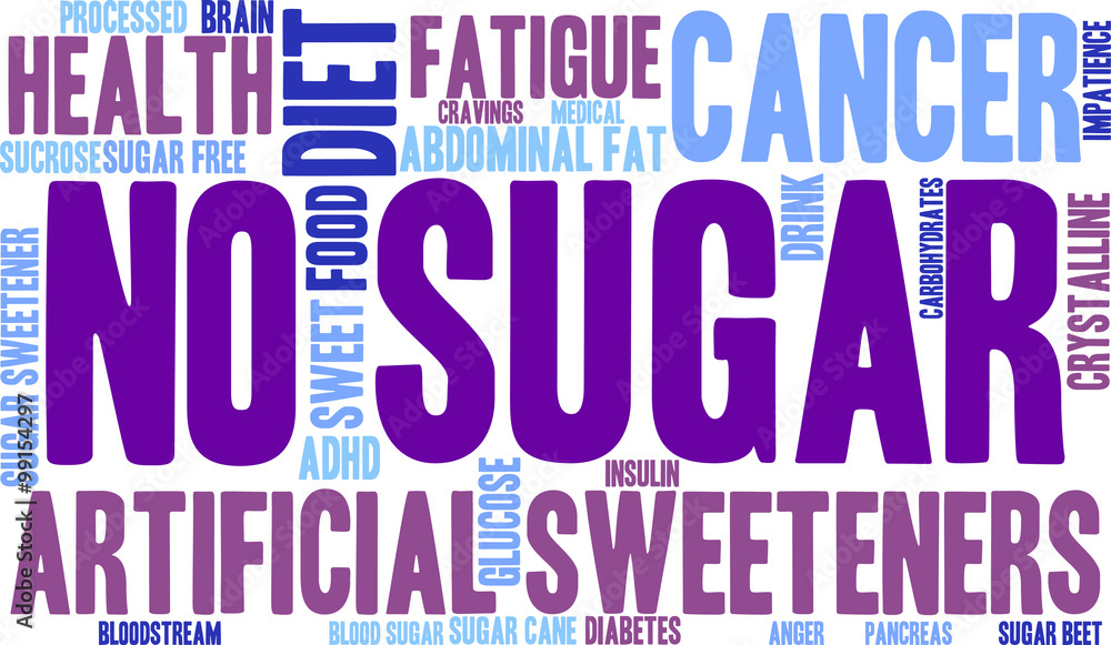 Obraz premium No Sugar Word Cloud