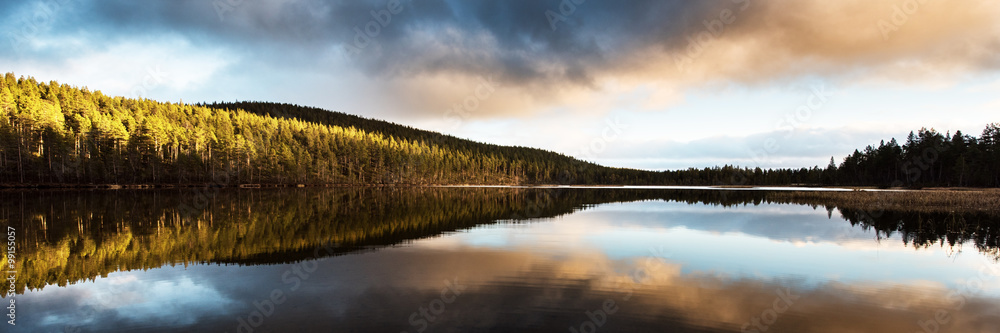 Fototapeta premium Sunset North Finland