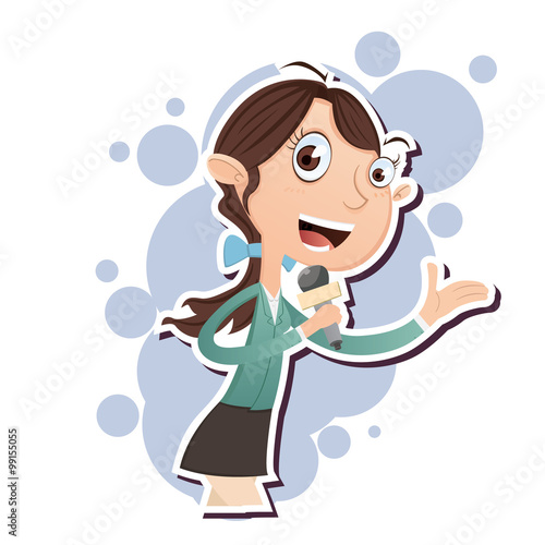 female newscaster