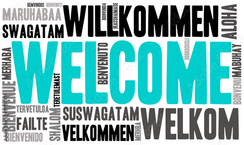 International Welcome Word Cloud