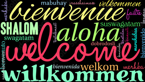 International Welcome Word Cloud