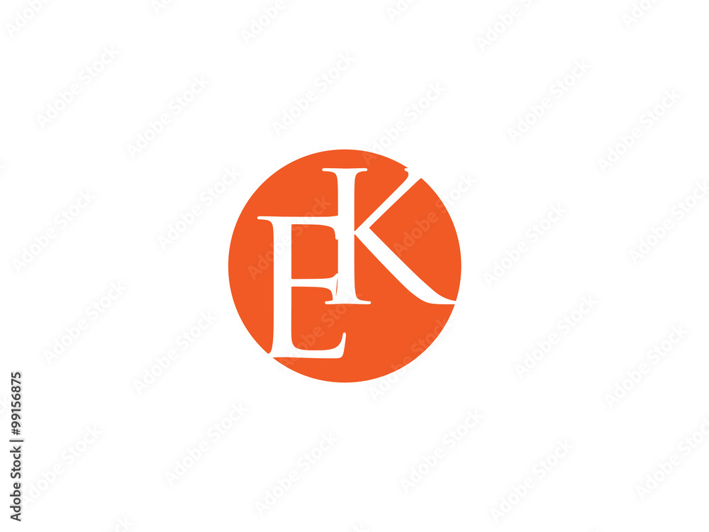 Double EK letter logo Double EK letter logo