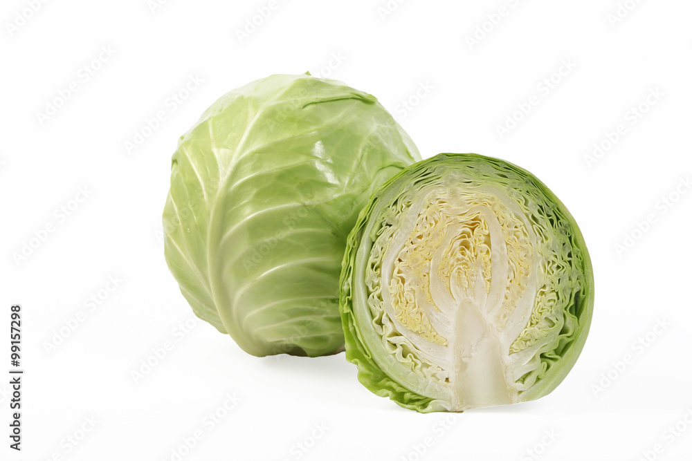 cabbage on white background, cabbage on white background,