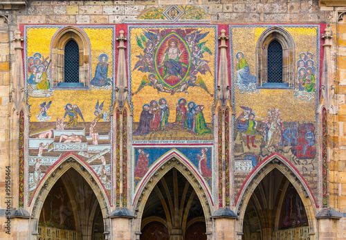 Mosaic of Last Judgment in Saint Vitus Cathedral in Prague © SvetlanaSF