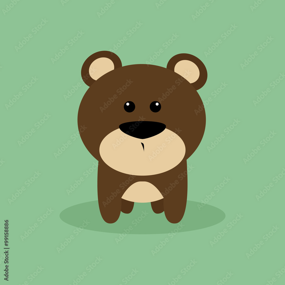 Fototapeta premium Cute Cartoon Bear