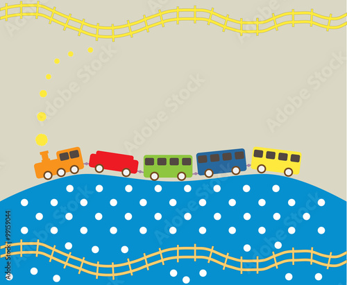 Vintage Steam Train pattern